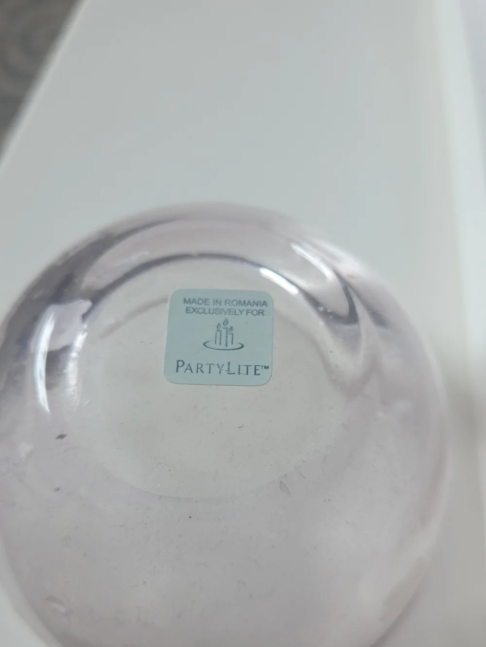 Partylite Retired Hydrangea Decorative Pink and Blue Glass Set